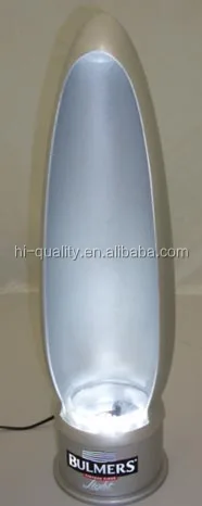 2012 Hot Sale LED Box Acrylic Beer Display stand with logo lighting