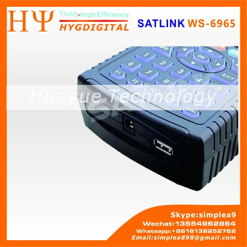 HD DVB-T2 satellite finder satlink ws-6965 satfinder meter 4.3 inch LCD