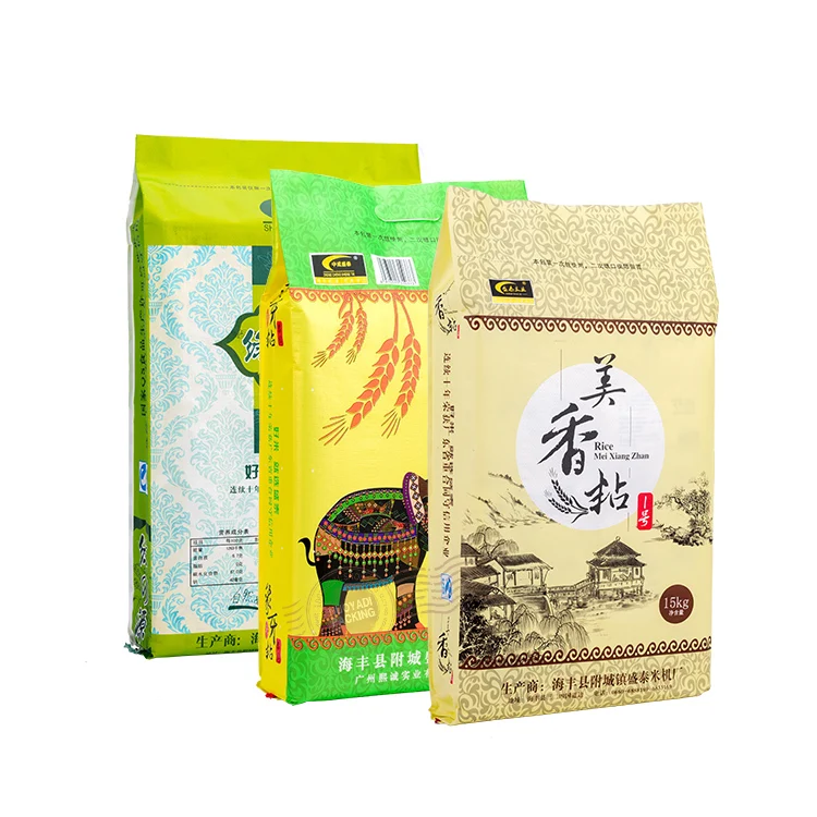 
China 25kg 50kg polypropylene pp woven bags for grain wheat rice flour packing bags 