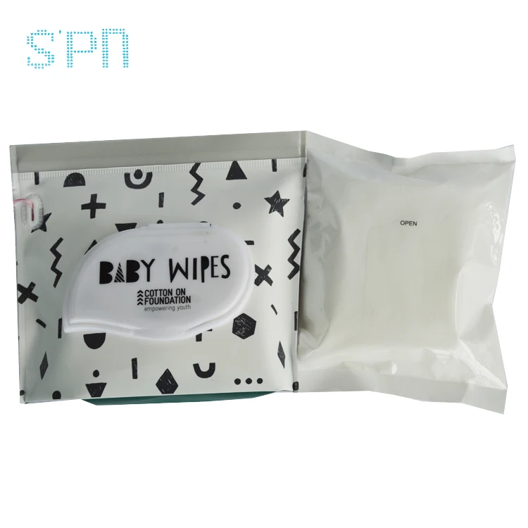
Organic Printed Pouch Alcohol-Free Baby Sanitizing bag wet Wipes antibacterial wet tissue oem baby wipes 