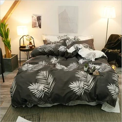 Factory Direct Sale Tropical Rain Forest Style Small Fresh Cotton-Like Four Pieces Bedding Sets