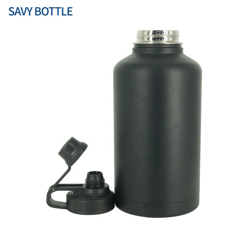 2000ml Wide Mouth Double Wall Vacuum Flask Stainless Steel Thermos Water Bottle