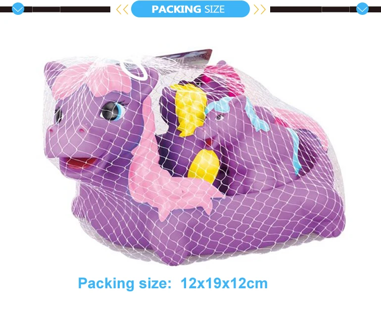 Horse natural toys kids rubber bath toy for baby