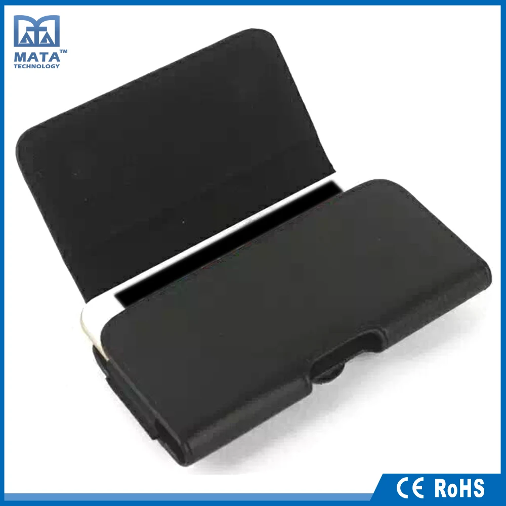 Customized back clip mobile phone leather flip case for iphone