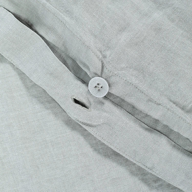 Customized Vintage washed French linen bed sheet set 100% stone washed french linen / flax duvet cover