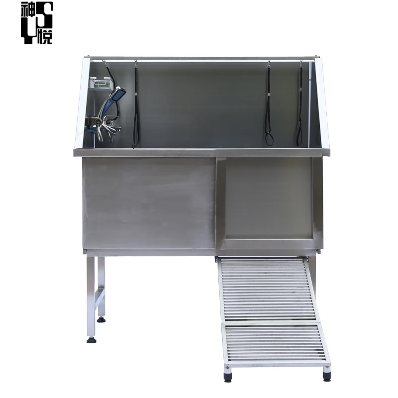 Stainless Steel Adjustable Height Dog Bathtub Dog Shower Tub for Pet Grooming