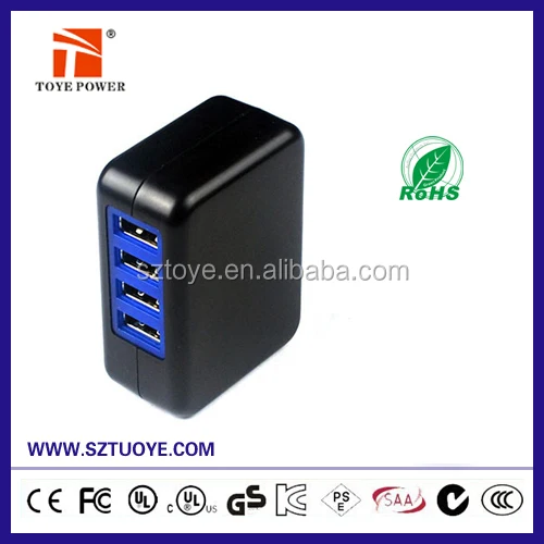 Абс китай рынке электронных зарядки в автомобиле DC 12 В / 24 4 разъём(ов) USB мобильный телефон зарядное