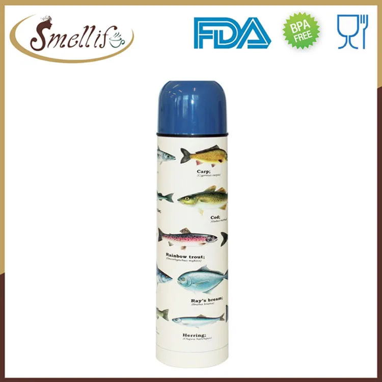 750ml Double wall  Stainless Feel  thermos vacuum flask with cup