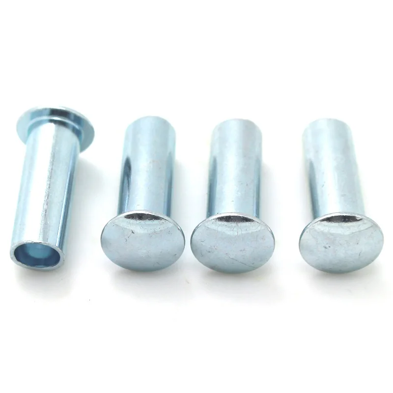 best-selling flat round head iron semi tubular rivet GB873 zinc plated