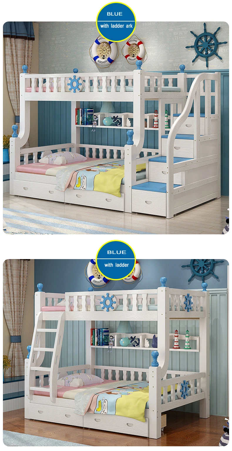 Wooden Bunk Bed Comfortable Steady For Two Person Double Bunk Beds