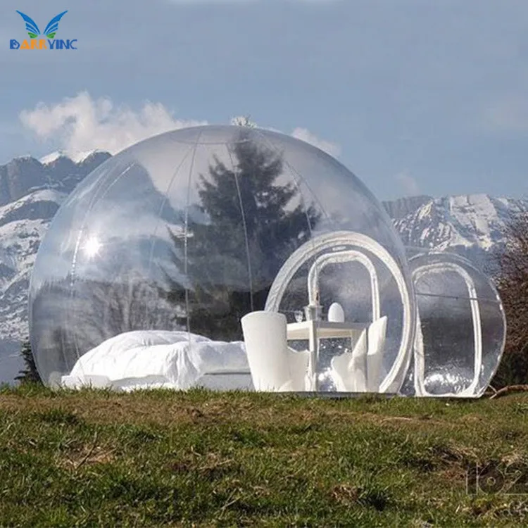 Manufacturer guangzhou inflatable transparent bubble tent clear inflatable bubble lodge tent