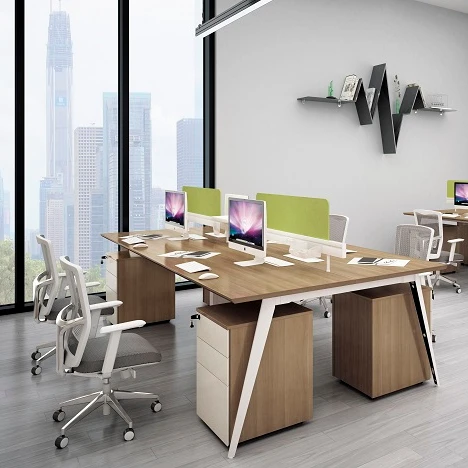 
Factory Price High Quality Open Area 4 Seat Office Workstation Cubicle 