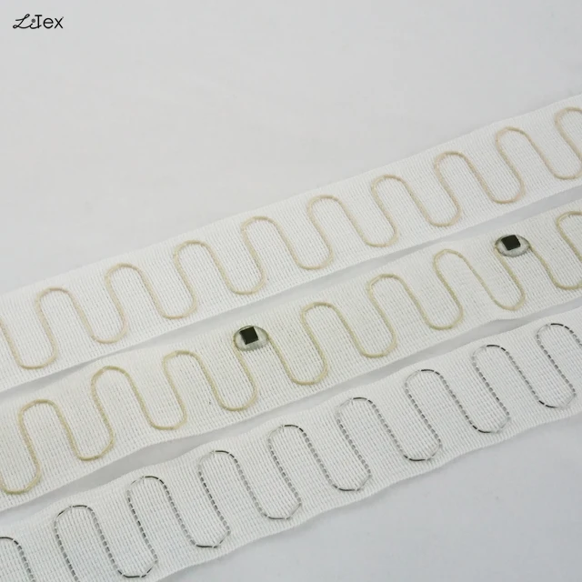 spandex flexible RFID antenna with stainless steel wire for towels