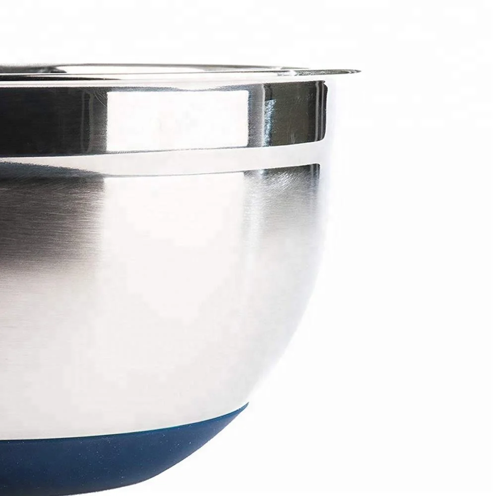 Perfect Set of 3 Non-Slip Stainless Steel Mixing Bowls with Lids