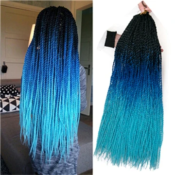 Two Tone Ombre Senegalese Twist Hair Crochet 20 Roots/Pack Synthetic Crotchet Braiding Hair for Women