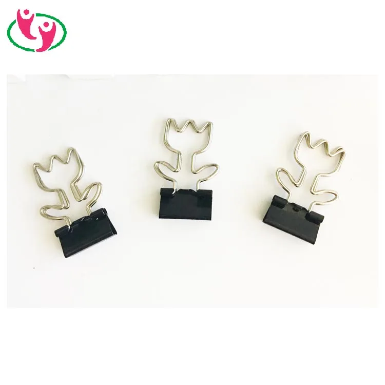 Lovely Potted Plant Flower Shaped Binder Clip
