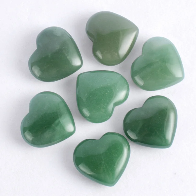 gemstone natural stone carved heart green aventurine heart