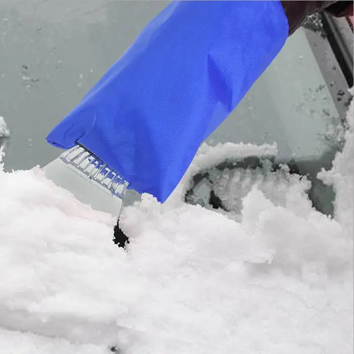 Fast Delivery Auto Window Ice Scraper Glove Waterproof Snow Scraper Mitt