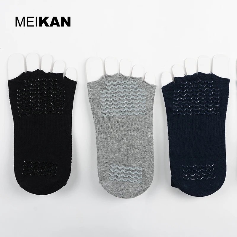 Носки MEIKAN цветные на заказ Нескользящие хлопковые Нейлоновые женские носки с открытым пятью пальцами для йоги