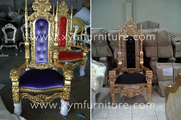 Luxury Wedding Furniture High Back King Throne Chair For Sale