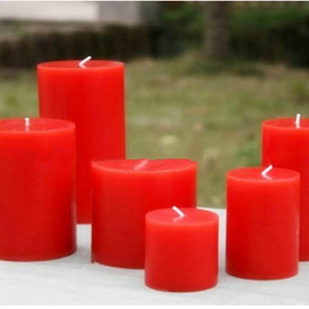 
unscented pillar candle paraffin wax candle 