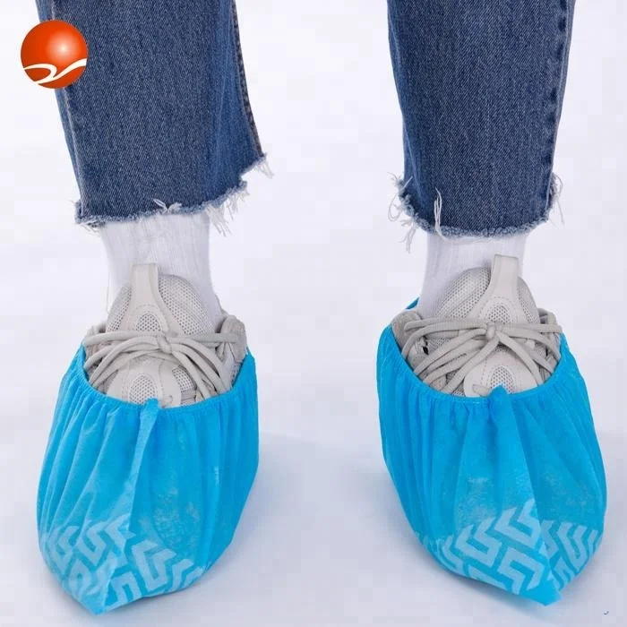 Anti-skid disposable shoe cover 40gsm