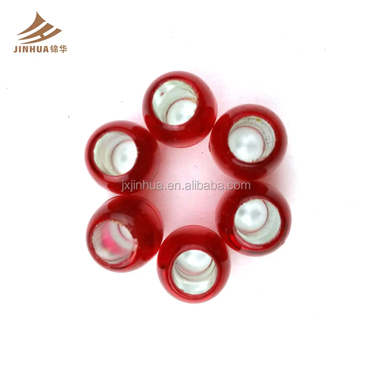 Серебристые прозрачные разноцветные пластиковые бусины