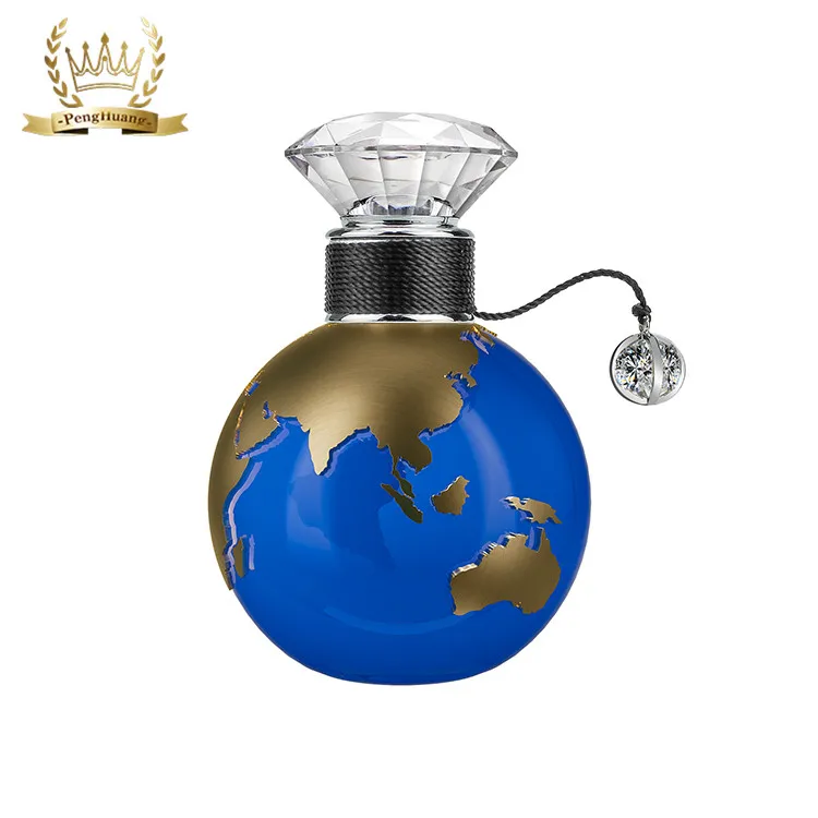Unique Design Earth Shape 100ml Fancy Empty Glass Perfumes Spray Bottles