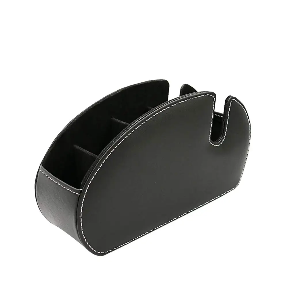pu Remote Control Holder Organizer Box PU Leather Multi-functional Office Organization And storage Caddy Store tv remote holders