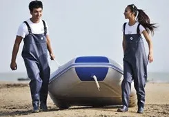 100% Waterproof Fishing Wear PVC Knitted  Fabric Chest Wader With Non Slip Sole