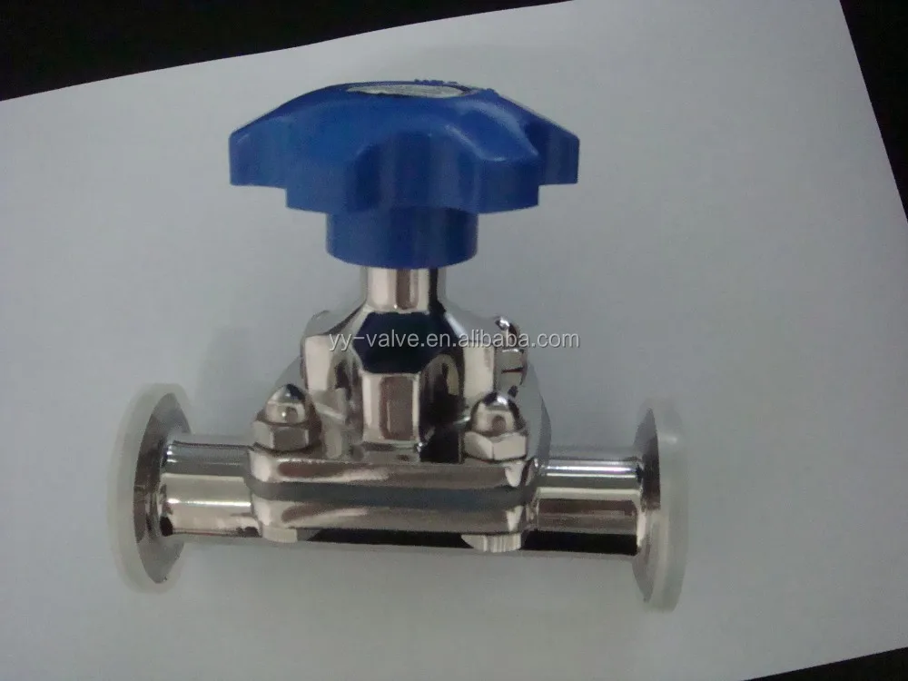 
China (ISO,CE certificate) sanitary stainless steel clamp 316L diaphragm Valve 