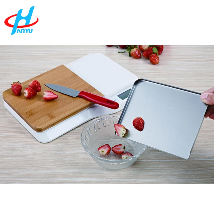 Cutting board with scale digital electronic household kitchen scale