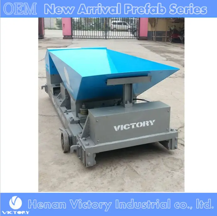 blue Precast Hollow Core Slab Extrusion Machine Lightweight Concrete Wall Panel Making Machine