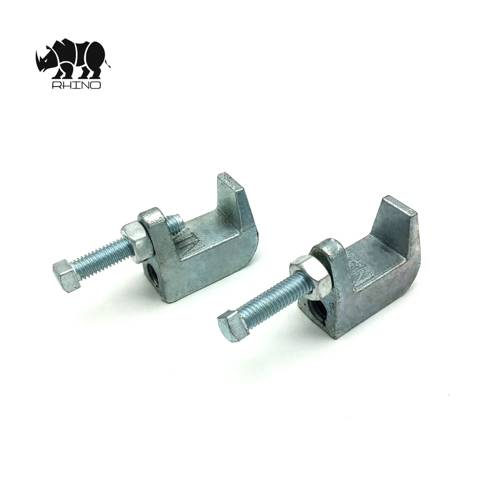 Electro-Galvanized Steel C-Type  Wide Mouth Universal Reversible Malleable Cast Iron EZ-Riser Beam Clamp for Heavy Vertical Load