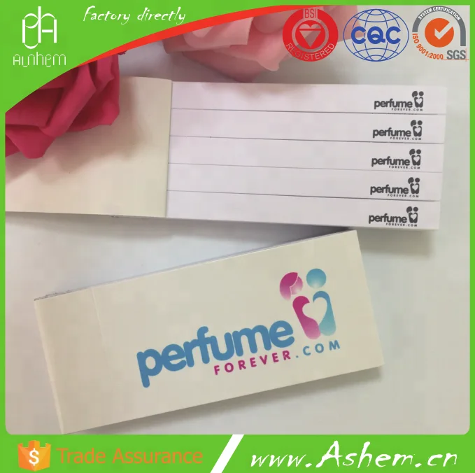 Colored fragrance blotter perfume tester paper strips to test fragrances IC-007