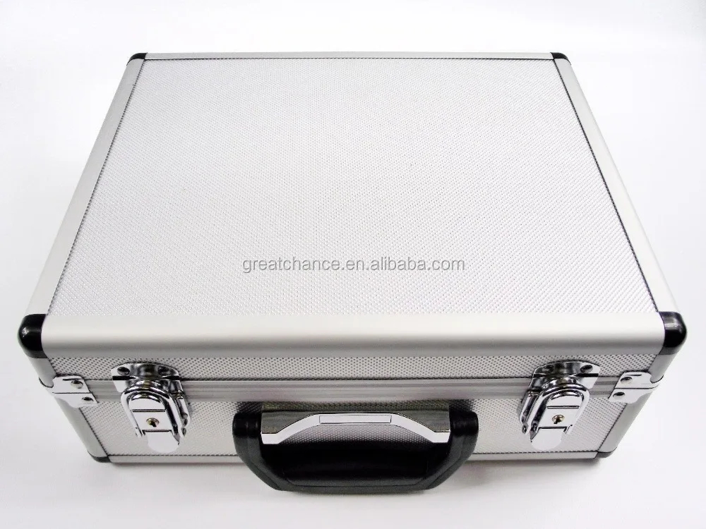 Small Flight Case Pluckable Foam Interior Lock Aluminium Storage Hard Microphone