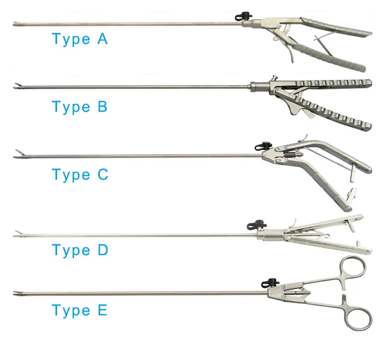 Laparoscopy needle holder curved laparoscopic needle holder curved reusable Surgical needle holder