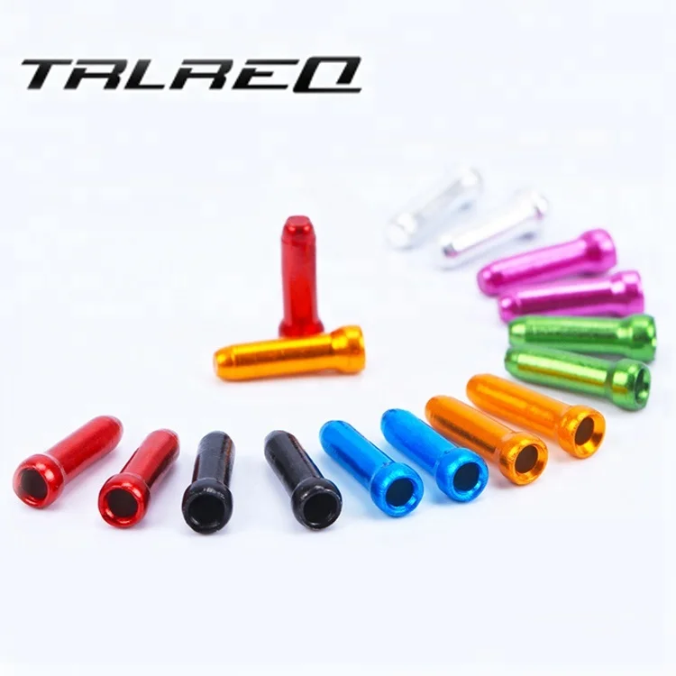 Mountain bike line tube inner sleeve shifting brake wire core hat aluminum alloy color aluminum tail cap