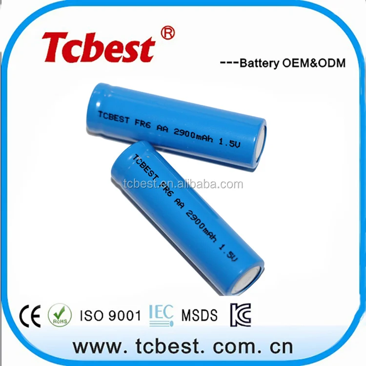  Литий-ионный перезаряжаемый аккумулятор OEM для 2900mah fr6 aa 1 5 v
