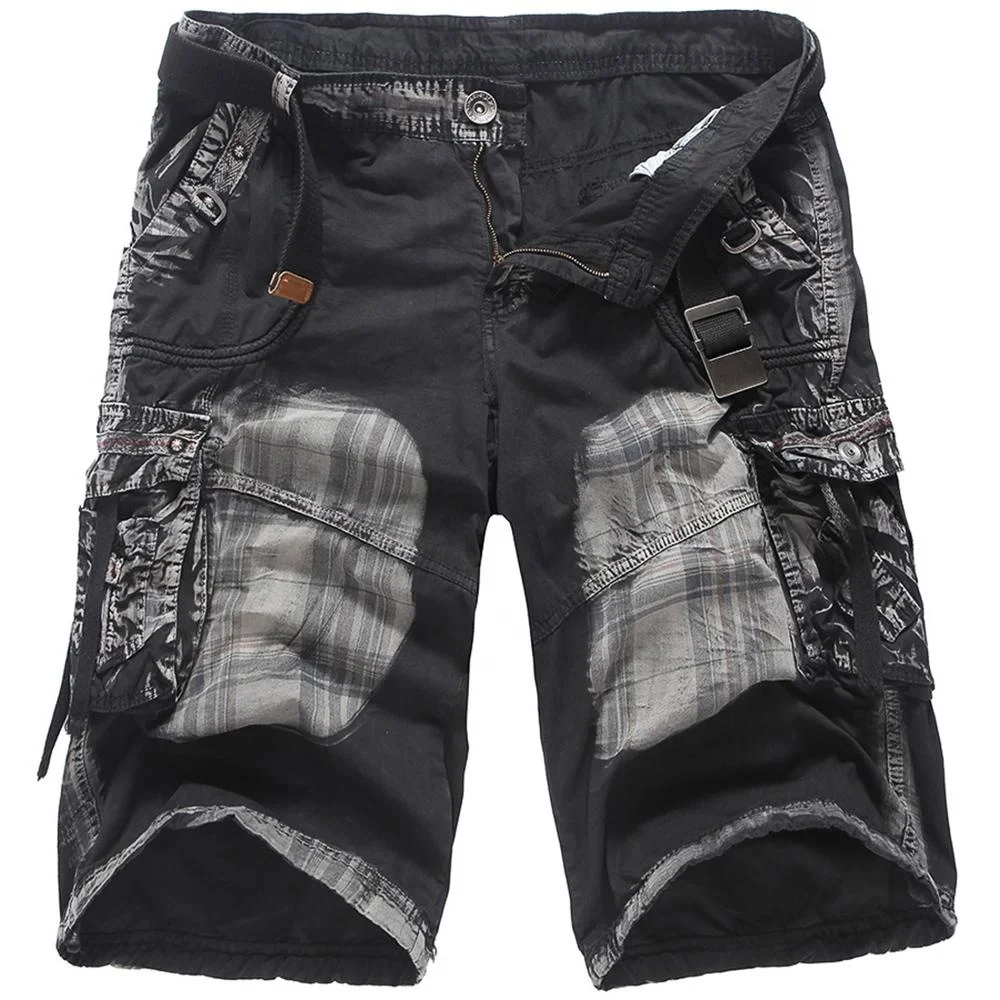 Good quality wholesale plain blank cotton men gym sport camo workout cargo pants shorts