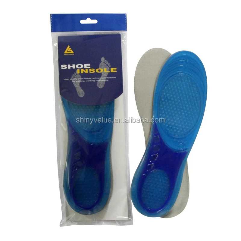 Gel Insole Massage Silicone Gel Insole Deodorant Full Length Pad Orthopedic Plantar Fasitis Shoe Insole