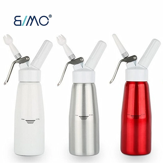 Thermal Kitchen Whipped Cream Dispenser  1-Pint Whipper Canister Container With 3 Whipping Decoration Tips