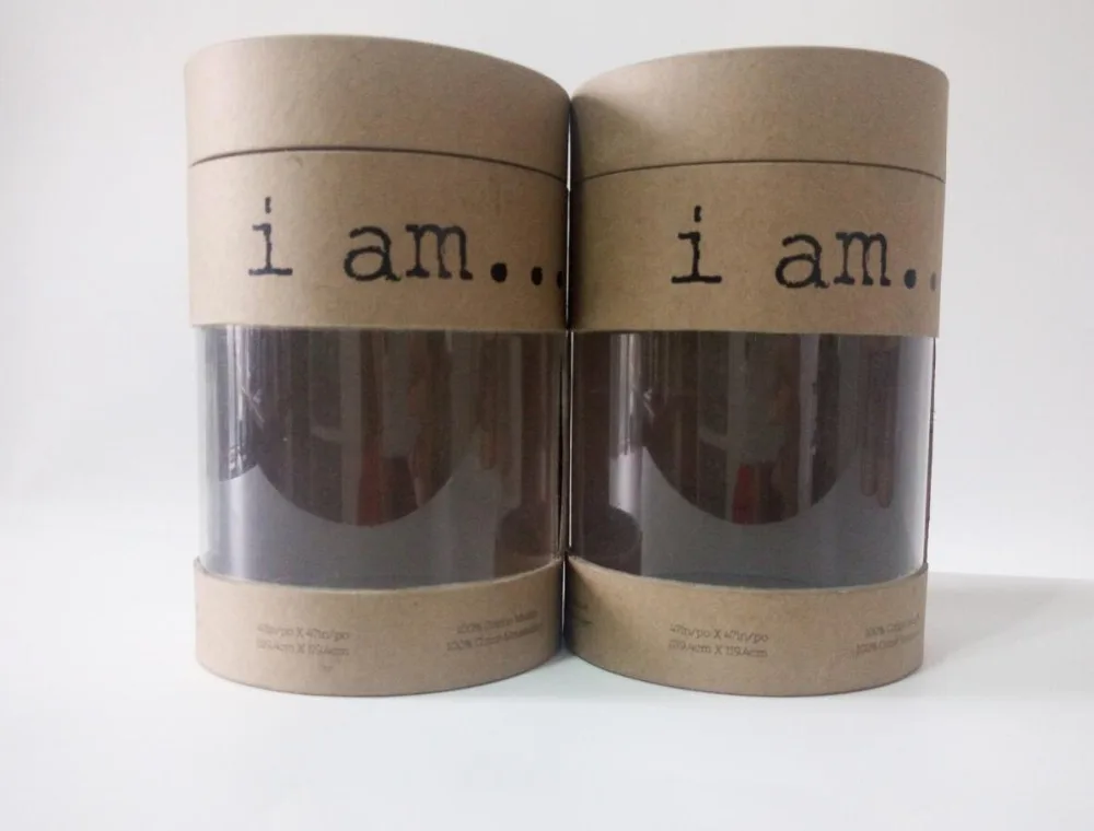 Biodegradable tshirt tube packaging with clean window