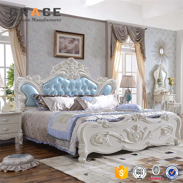 low price white ethiopian solid wood furniture bedroom hardware China