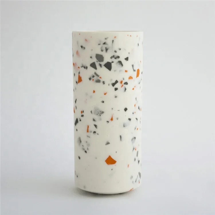 
Attractive designs cheap wholesale cylinder flower vase / terrazzo pot for plants 