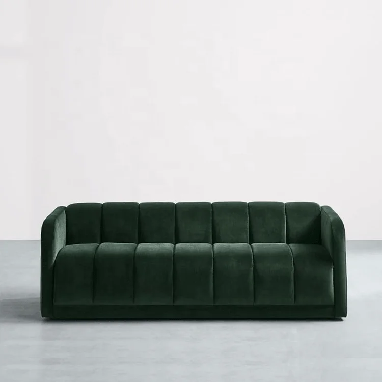 Fabric sofa furniture set green color nordic style 4 SEATER SOFA modern furniture living room set