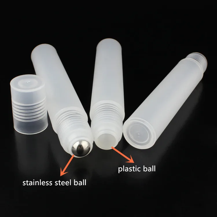 Cheaper price 15ML clear plastic tube packaging with roller ball