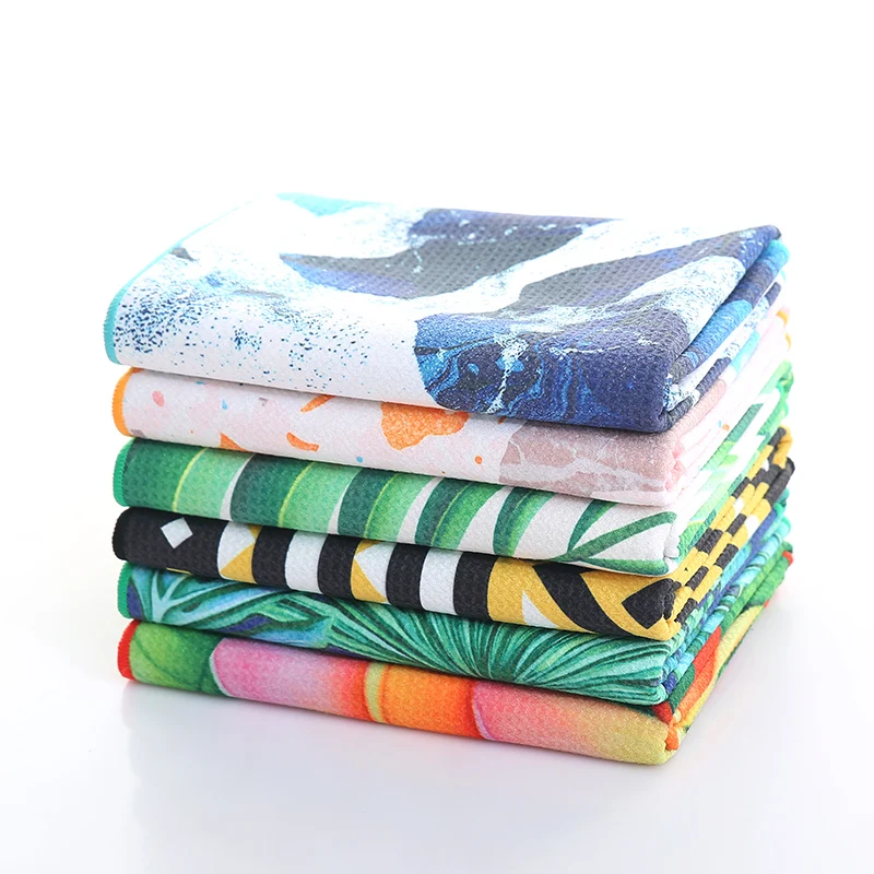 Waffle Microfiber Both Sides Custom Print Beach Towel Large Beach Towels