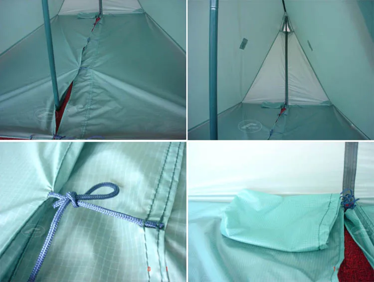 A-Frame Ultra Light Double Silicone Coating Hiking 1-Person 3 Season High Quality Solo Wedge Quick Setup Camper Ridge  Tent