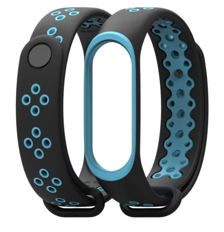 Sport Edition Wrist Strap Colorful Silicone Bracelet Double Color Replacement Wristband for Xiaomi Mi Band 3